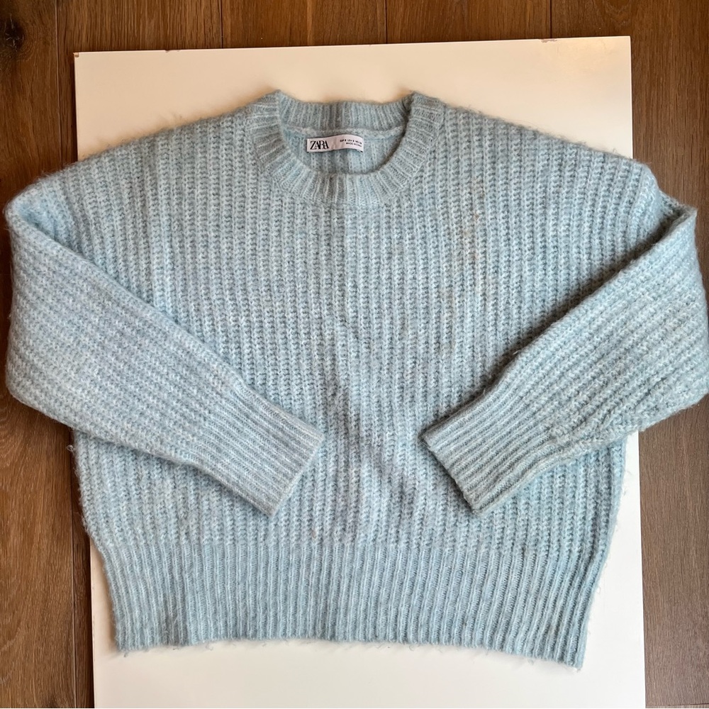 Blue wool sweater